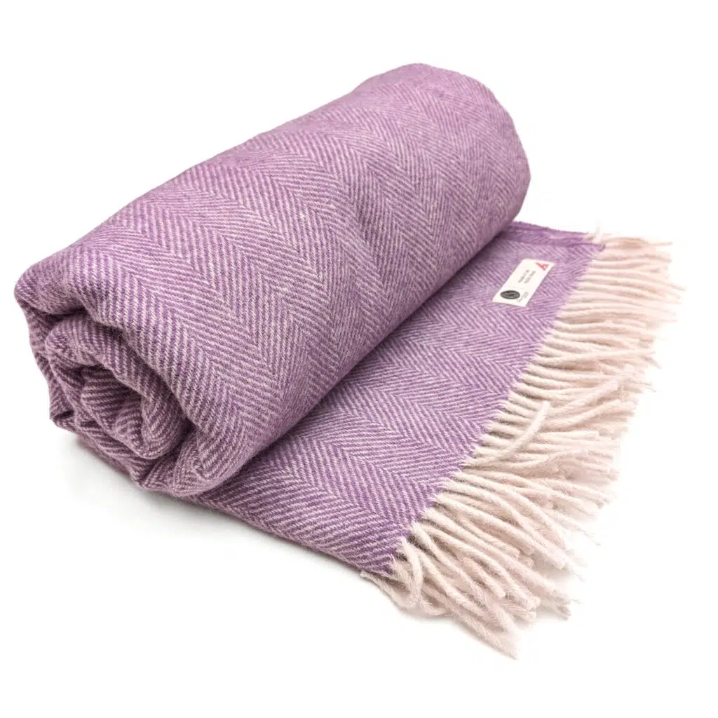 Heather Lambswool Herringbone Throw | County Fabrics - Made-to-Measure ...